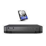 ANNKE 16CH 1080P Lite Hybrid 5-in-1(TVI/AHD/CVI/CVBS/IPC) CCTV AI DVR, Human/Vehicle Detection, H.265+ Security 16 Channel Surveillance Digital Video Recorder with 2TB Hard Drive, Easy Remote Access