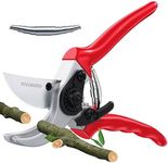 SOLODOTO 8.5" Bypass Pruning Shears, Double-sided Sharpening Garden Shears, SK5 Professional Pruning Shears for Gardening, Aluminum Alloy Handle Gardening Shears, Garden Clippers, Pruner for Gardening