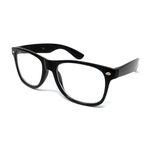 WS UK Kids Clear Lens Glasses with UV400 Protection - Unisex (Black)