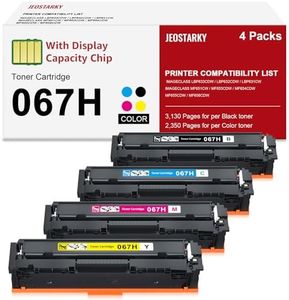 Jeostarky Compatible Canon 067 Toner Cartridge Set Replacement for Canon 067H Compatible for Color ImageClass MF656Cdw LBP632Cdw MF654Cdw MF653Cdw LBP633Cdw Printer (4 Pack)