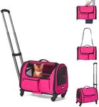 Paw Ballet Cat Carrier with Wheels,