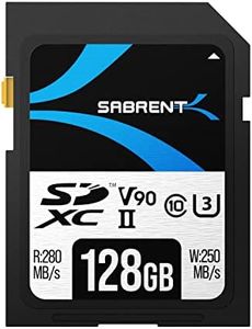 SABRENT Rocket v90 128GB SD UHS-II Memory Card R280MB/s W250MB/s (SD-TL90-128GB)