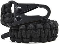 Sotir sport Paracord Keychain,Cobra Weave 550 Paracord,7.7 Inch Woven, 10 Feet Unraveled,Every Day Carry, Black