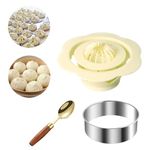 jnhuy Baozi Maker Machine,6.57"" Dumpling Momo Maker Mold Plastic Kitchen Gadget Tool Homemade Bao Buns Preparation Culinary Exploration Ease of Use Cleaning(Light Yellow)