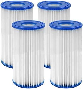 WuYan Replacement Filter Cartridge Compatible with Best-Way 58012 Type A/C Filter Cartridge, 4 Pack Swimming Pool Filters for Type Ⅲ Filter Cartridges