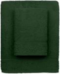 zer0bed, Lilac Bath Towels, Set of 2 Bath Towels, Face Towel, Bidet Towel, Plain Colour, Forest Green, 100% Cotton, Set of 2