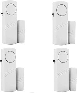 4 Pack Security Window/Door Alarm, Door Open Chime, Magnetic Burglar Alert Sensor, Loud Door Alarms for Kids Safety, DIY for Home Security, Office Protection,Shopping Store AAA Battery