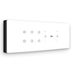 IOTICS Smart Wifi Board: 6 Light & 2 Fan Switches. Finger Touch, Remote, App Control. Voice via Google Home/Alexa. Home Automation Solution (White)