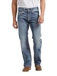 Silver Jeans Co. Men's Zac Relaxed Fit Straight Leg Jeans, Light Indigo, 40W x 32L