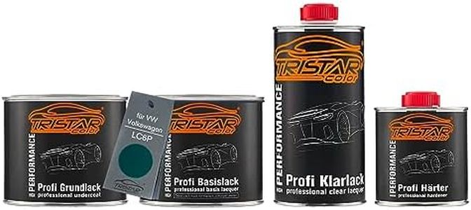 TRISTARcolor Peinture voiture Kit pot prêt à la pulvérisation pour VW/Volkswagen LC6P Dragongrün Perl/Dragon Green Perl couche de fond + peinture de base + vernis clair 2K 1,75 L