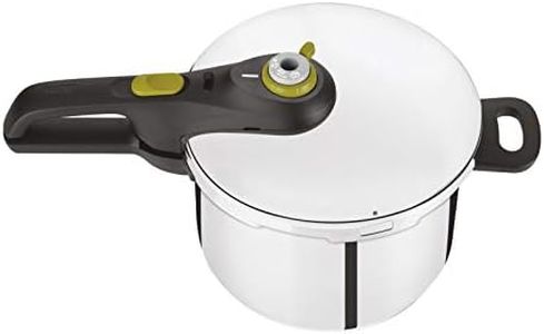 Tefal P2530737 Secure 5 Neo Schnellkochtopf | 6 L | 2-Stufen-Garregler | hochwertiger | Silber/Grün