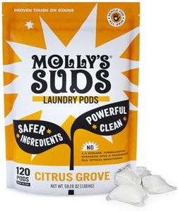 Molly's Suds Laundry Detergent Pods | Natural Detergent for Sensitive Skin | Ultra Concentrated and Stain Fighting | Citrus Grove - 120 Count