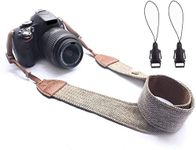 WANBY Camera Soft Shoulder Neck Strap with Quick Release Buckles for DSLR SLR (Brown)