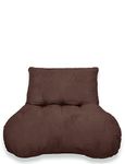 Chums | Faux Suede Back Rest Lumbar Support Cushion | Coffee