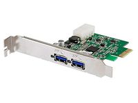 Monoprice 2 Ports USB 3.0 PCI-Express (PCI-e) Controller Card with Molex 4pin Power (108089)