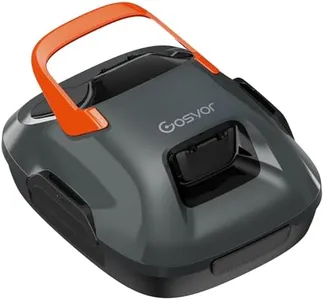 Gosvor Cordless Robotic Pool Cleaner, Lasts 90 Min, Automatic Vacuum for Above-Ground Pools up to 860 Sq.ft, Portable, Self-Parking, Orange