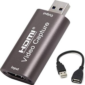 BlueAVS HDMI to USB Video Capture Card 1080P for Live Video Streaming Record via DSLR Camcorder Action Cam (Coffee)