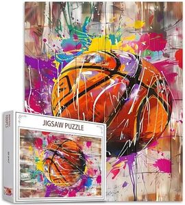 Tucocoo Rompecabezas de baloncesto para adultos, 1000 piezas, divertido juego de deportes, graffiti, arte callejero, rompecabezas colorido para decoración del hogar, rompecabezas familiar perfecto