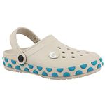 NEOZ Kids's Clogs, Ivory, GEMS, 8