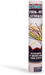 Way Back Toys Pick Up Sticks, 30 Colorful Wooden Sticks and Easy to Carry Container, Game of Steady Hands and Skill, Novelty Family Fun Game for Ages 5 and up