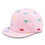 XIAOHAWANG Baby Sun Hat Boy Baseball Cap Girl Dinosaur Flat Brim Trucker Hats Cotton Toddler Spring Kid Summer Caps Pink