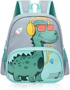 Funmo Sac à Dos Enfant Garçons, Sac a Dos Dinosaure Enfant, Ecole Sac à Dos pour Tout-petits Sacs Préscolaire Mignon Dinosaure Cartable pour 2 à 6 Ans (Gris)