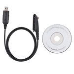 ASHATA Walkie Talkie USB Programming Cable for Motorola HT1250 PRO5150 GP328 GP340 MTX450,Convenient and Practical Programming Cable Simple Operation.