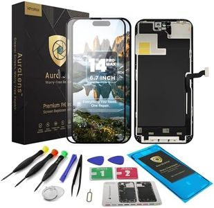 AuraLens for iPhone 14 Pro Max Screen Replacement Kit for A2651 A2893 A2894 A2895 A2896, FHD INCELL LCD Display Touch Digitizer Assembly 6.7 Inch, COF, 120Hz, Waterproof Adhesive, Magnetic Screw Pad