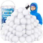 Elcoho 200 Pieces 2 Inch Fake Snow Fight Ball Artificial Snow Xmas Party Supplies Winter Snowball Fight Games Indoors