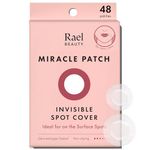 Rael Miracle Invisible Spot Cover - Hydrocolloid, Absorbing Cover, Skin Care, Facial Stickers, 2 Sizes (48 Count)