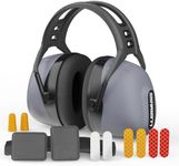 Llermuss Ear Protection Earmuffs SNR 37dB Noise Cancelling Headphones 2-in-1 Headback Sound Hearing Protection Ear muffs for shooting Gun Range, Mowing, Working, Concerts, Plane Black
