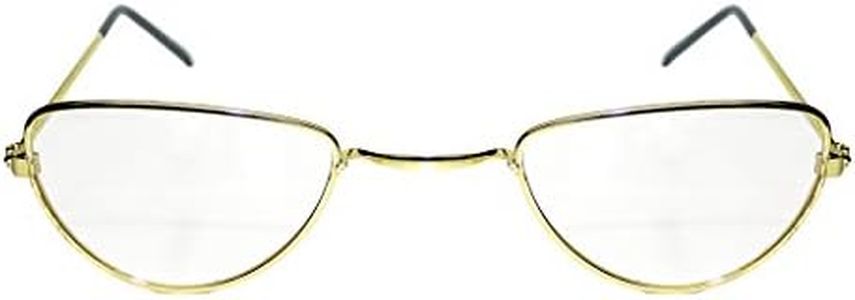 Robelli Fancy Dress Glasses (WORLD BOOK DAY) (Gold Half-Moon)