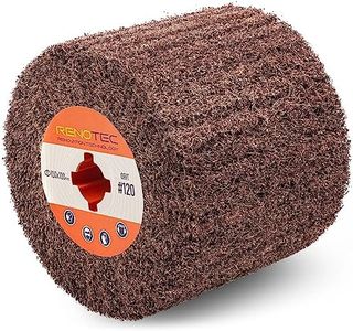 RENOTEC 4 x 4 inch Medium 120 Grit 1 Pcs Burnishing Wheel for Burnishing Polishing Machine, 3/4 Inch Arbor (Grit 120)