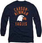 Carson-Newman University Official Eagles Logo Unisex Adult Long-Sleeve T Shirt,Navy, 2X-Large