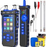 NOYAFA Nf-8508 Network Cable Tester With 7 Wavelength Optical Power Meter Vfl,Rj11 Rj45/Poe Tester/Cat5 Cat6/Ncv With 10Mw Visual Fault Locator,Network Tool With Lithium Battery,Blue