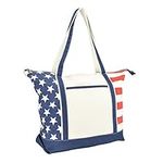 DALIX Flag Tote Bag USA American Pr