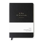 Mål Paper Daily Gratitude Journal - Black PU Leather Hardback | 6 Month Undated Diary | Affirmations, Quotes, Intentions & Day & Night Manifestation Journal | Unique Mindfulness Gift for Women & Men