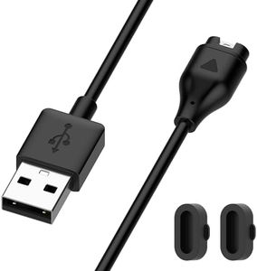 QHBAMD Compatible with Garmin Move Luxe/Style Swim 2 EPIX 2 Charger Cable,Replacement Charging Cable USB A 3.3ft/1M,Silicone Charger Port Protector Anti Dust Plug