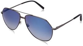 Tommy Hilfiger Mirrored Aviator Men's Sunglasses - (TH 9081 Gunbkgr-35 C2 59 S |59| Blue Color Lens)