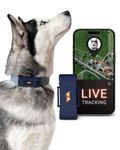 PAJ GPS Tracker for Dogs - 4G - Runaway Alerts + Worldwide Live Location - Up to 10 Days Battery Saver - Dog Recall - with Glowing LEDs - Waterproof (IP67) - Fits Any Collar - Blue