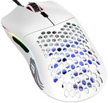 Glorious RGB Mouse - Model O 67 g Ultralight Honeycomb Mouse Gamer, Matte White Mouse, USB Mouse - White Gaming Mouse - PC Gaming Mice