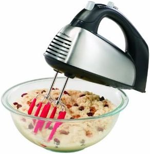 Hamilton Beach SoftScrapeTM Hand Mixer with Case (62637), 6 speed, Black
