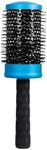 ForPro Expert Stylist Choice Nano Ceramic Hair Brush, 100% Natural Anion Bristle, Silicone Ergonomic Handle, 3" Ceramic Round Brush, Matte Blue