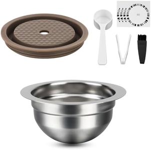 Upgraded Reusable Capsules Compatible with Nespresso Vertuo Plus/Vertuo Next/Vertuo POP, Stainless Steel Refillable Pods 80ml