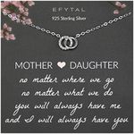 EFYTAL Mother Daughter Necklace, Mo