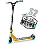 VOKUL TRII S2 Stunt Scooter - Freestyle Pro Spec 360 Degree - Tricks Scooter for Age 6+ Beginners Kids Boys Girls Teens, 20" W*32.5" H Handlebar, Reinforced Lightweight AL6061 20" L*4" W Deck