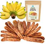 Organic Sun Dried Banana Strips - Healthy Thai Natural Fruit Snacks - Soft and Chewy - No Sugar Added - No Preservatives 12.6 oz