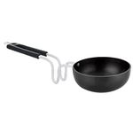 Kanshita's Rasoiware Black Iron Tadka Pan with Heat Resistible Handle 300 ML Capacity 11.5 cm Diameter