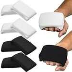 Sunnyray 4 Pairs Knuckle Guards for Boxing Gel Hand Guard Black and White Knuckle Protection Knuckle Pads for Under Hand Wraps Muay Thai Kickboxing MMA Combat Sports Men Women