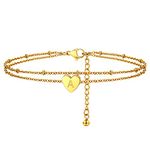 Initial Charm Anklets Women Teen Girls Gold Anklet Chain Letter A Ankle Bracelets Gold Anklets